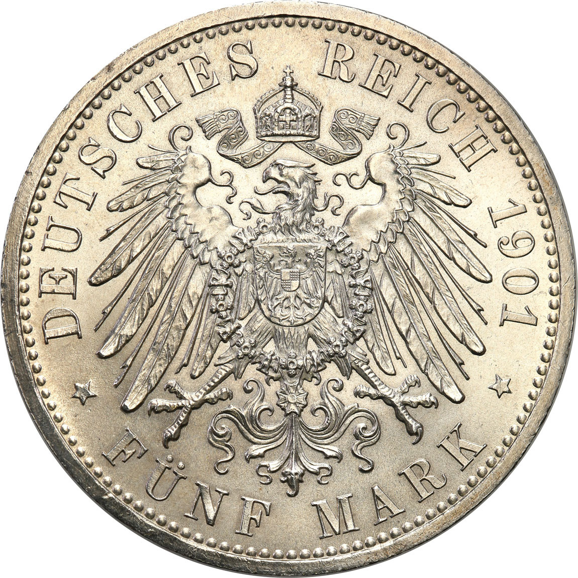 Niemcy, Prusy. 5 marek 1901 A, Berlin - PIĘKNE